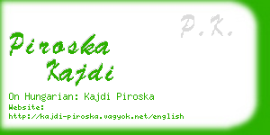 piroska kajdi business card